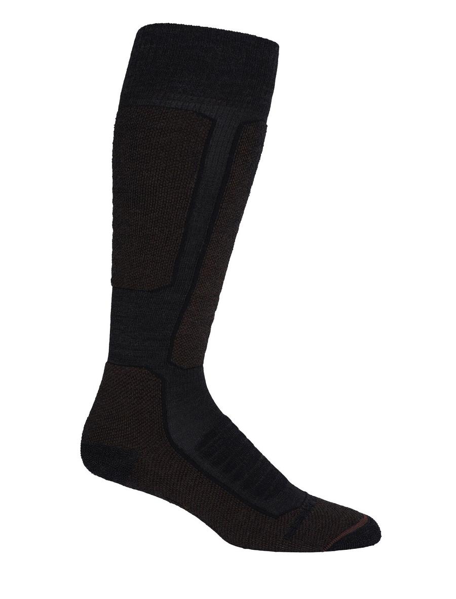 Icebreaker Merino Ski+ Medium Over the Calf Férfi Zokni Fekete | HU 1027EBCX